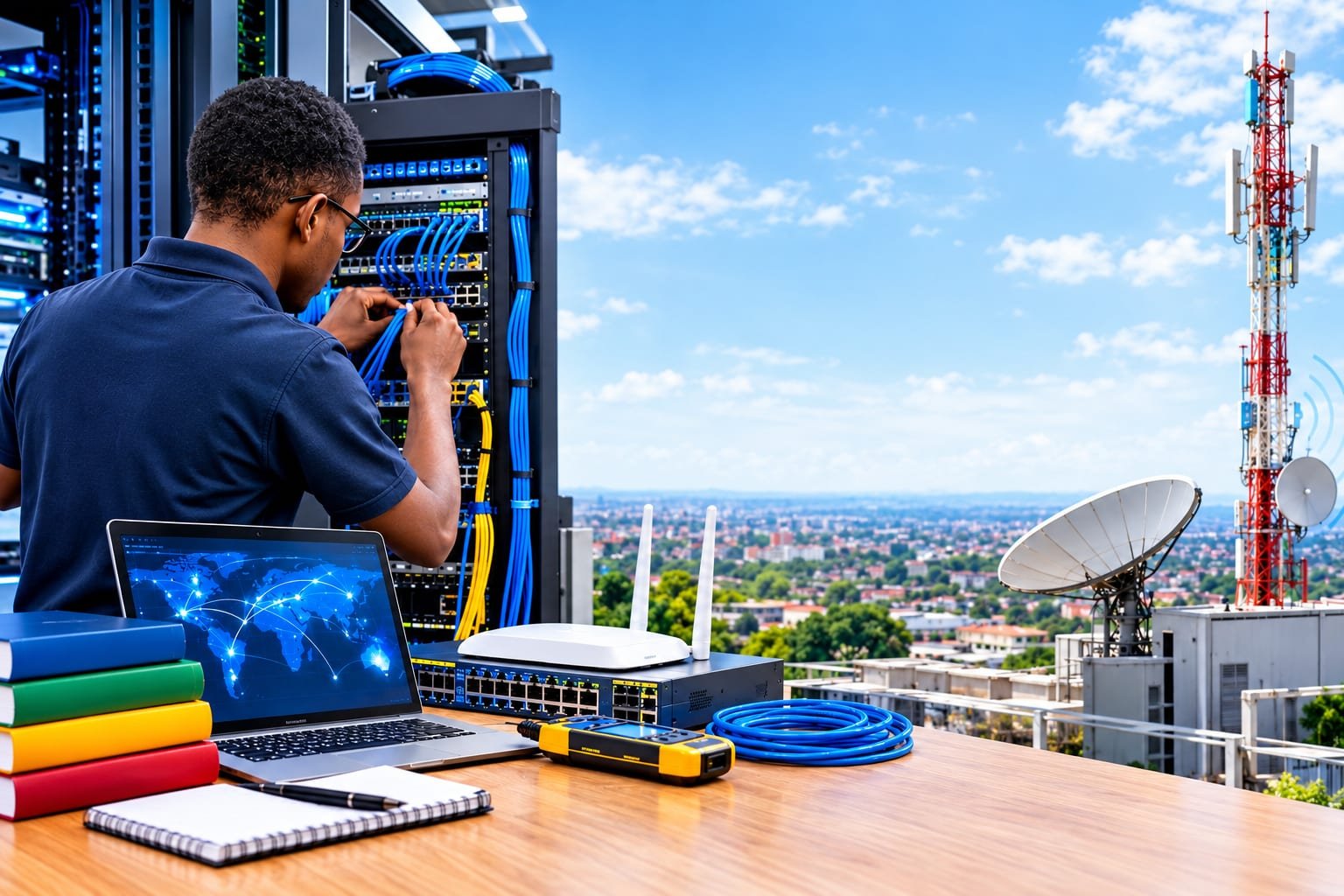 Illustration de la filière Réseaux Informatiques et Télécommunications